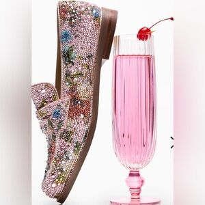 NWOT Betsey Johnson Multicolor Embellished Loafers. size 5M